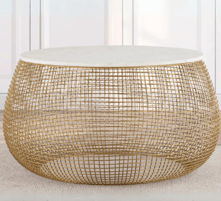 Coffee Table with Marble Top on display at Gateway Furniture Store, Edmonton
