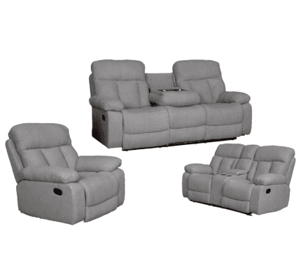 Malia Teddy Grey Set on display at Gateway Furniture Store, Edmonton