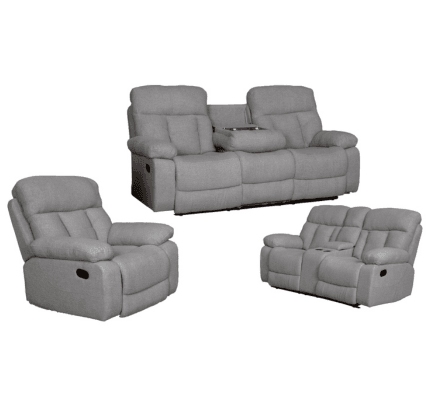 Malia Teddy Grey Set on display at Gateway Furniture Store, Edmonton