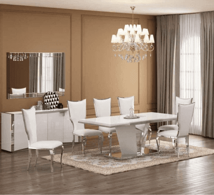 Milano Dining Table on display at Gateway Furniture Store, Edmonton