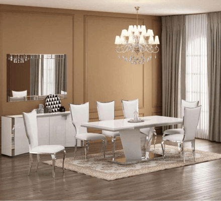 Milano Dining Table on display at Gateway Furniture Store, Edmonton