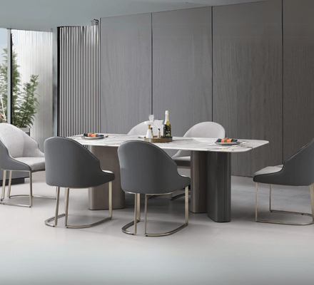 Atlantis Dining Table Set on display at Gateway Furniture Store, Edmonton