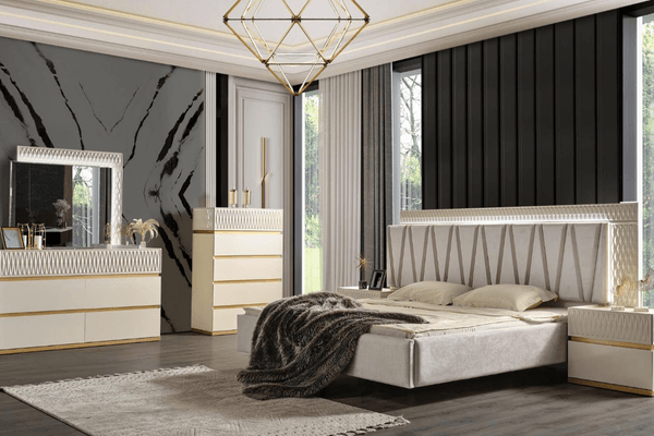 Delfano Bedroom Set on display at Gateway Furniture Store, Edmonton